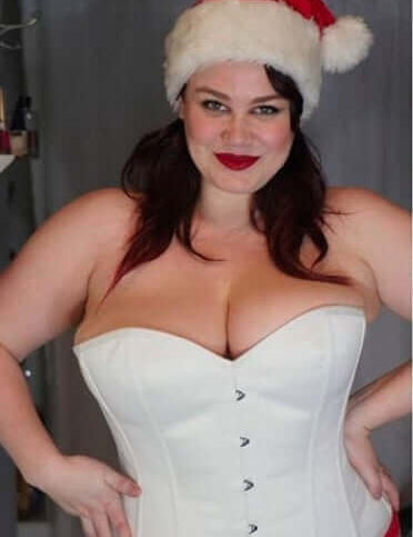 Plus Size Dita Corset In Ivory Duchess Satin